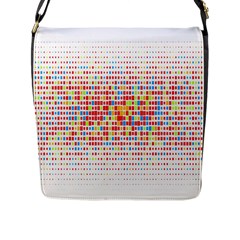 Random Sized Cube Multiple Plaid Color Rainbow Flap Messenger Bag (l)  by Mariart