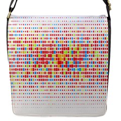 Random Sized Cube Multiple Plaid Color Rainbow Flap Messenger Bag (s) by Mariart