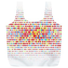 Random Sized Cube Multiple Plaid Color Rainbow Full Print Recycle Bags (l)  by Mariart