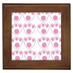 Rabbit Feet Paw Pink Foot Animals Framed Tiles by Mariart