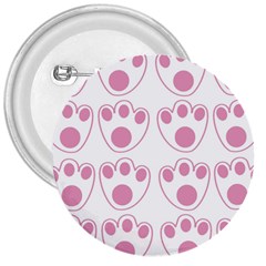 Rabbit Feet Paw Pink Foot Animals 3  Buttons