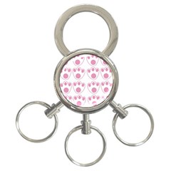 Rabbit Feet Paw Pink Foot Animals 3-Ring Key Chains