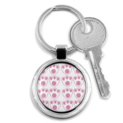 Rabbit Feet Paw Pink Foot Animals Key Chains (Round) 