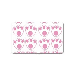 Rabbit Feet Paw Pink Foot Animals Magnet (name Card) by Mariart