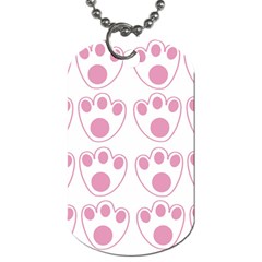 Rabbit Feet Paw Pink Foot Animals Dog Tag (one Side) by Mariart