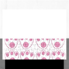 Rabbit Feet Paw Pink Foot Animals Rectangular Jigsaw Puzzl by Mariart