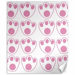 Rabbit Feet Paw Pink Foot Animals Canvas 8  X 10 