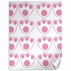 Rabbit Feet Paw Pink Foot Animals Canvas 12  x 16  