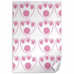 Rabbit Feet Paw Pink Foot Animals Canvas 12  x 18  