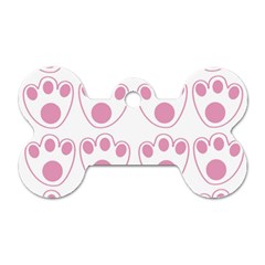 Rabbit Feet Paw Pink Foot Animals Dog Tag Bone (Two Sides)