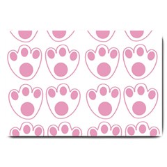 Rabbit Feet Paw Pink Foot Animals Large Doormat  by Mariart