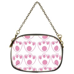 Rabbit Feet Paw Pink Foot Animals Chain Purses (One Side) 