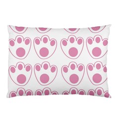 Rabbit Feet Paw Pink Foot Animals Pillow Case by Mariart