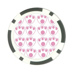 Rabbit Feet Paw Pink Foot Animals Poker Chip Card Guard (10 Pack) by Mariart