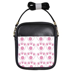 Rabbit Feet Paw Pink Foot Animals Girls Sling Bags by Mariart