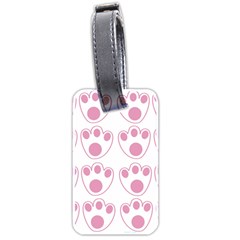 Rabbit Feet Paw Pink Foot Animals Luggage Tags (Two Sides)