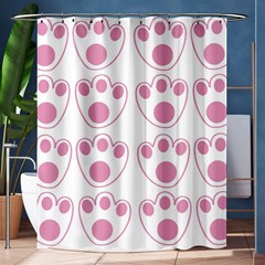 Rabbit Feet Paw Pink Foot Animals Shower Curtain 60  x 72  (Medium) 