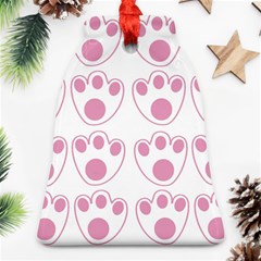 Rabbit Feet Paw Pink Foot Animals Bell Ornament (two Sides) by Mariart