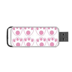 Rabbit Feet Paw Pink Foot Animals Portable USB Flash (Two Sides)