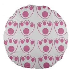 Rabbit Feet Paw Pink Foot Animals Large 18  Premium Round Cushions