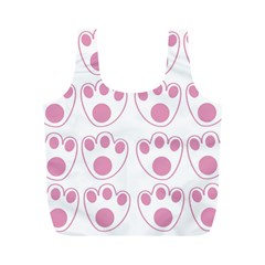 Rabbit Feet Paw Pink Foot Animals Full Print Recycle Bags (M) 