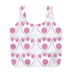 Rabbit Feet Paw Pink Foot Animals Full Print Recycle Bags (L) 