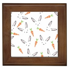 Rabbit Carrot Pattern Weft Step Face Framed Tiles by Mariart