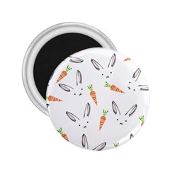 Rabbit Carrot Pattern Weft Step Face 2 25  Magnets