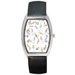 Rabbit Carrot Pattern Weft Step Face Barrel Style Metal Watch Front