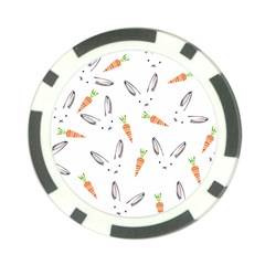 Rabbit Carrot Pattern Weft Step Face Poker Chip Card Guard by Mariart