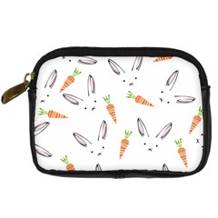 Rabbit Carrot Pattern Weft Step Face Digital Camera Cases by Mariart