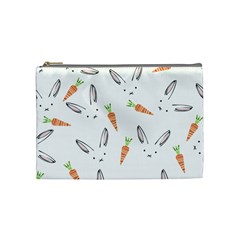 Rabbit Carrot Pattern Weft Step Face Cosmetic Bag (medium)  by Mariart