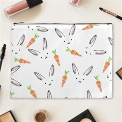 Rabbit Carrot Pattern Weft Step Face Cosmetic Bag (xl) by Mariart