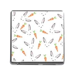 Rabbit Carrot Pattern Weft Step Face Memory Card Reader (square) by Mariart