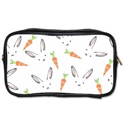 Rabbit Carrot Pattern Weft Step Face Toiletries Bags by Mariart