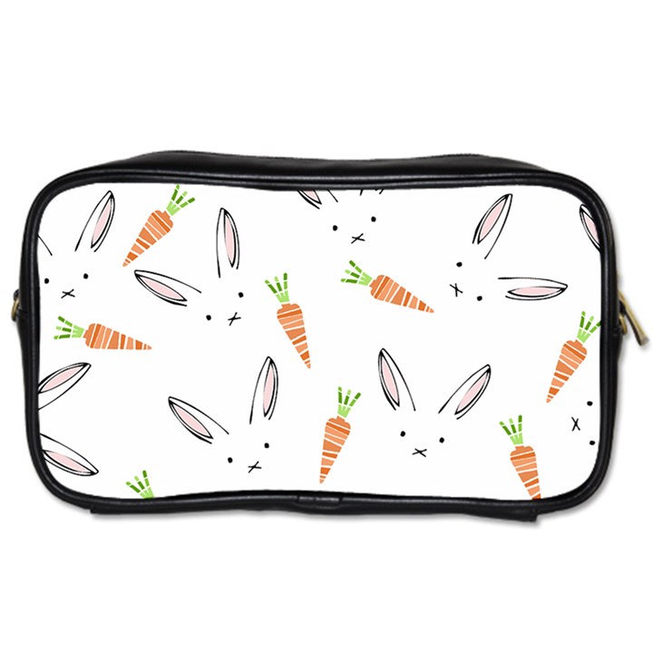 Rabbit Carrot Pattern Weft Step Face Toiletries Bags 2-Side