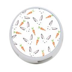 Rabbit Carrot Pattern Weft Step Face 4-port Usb Hub (two Sides)  by Mariart