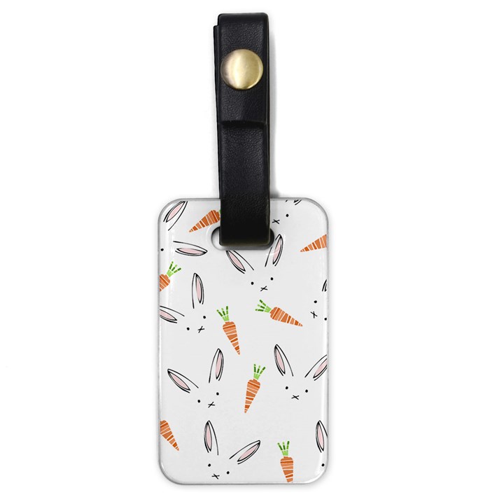 Rabbit Carrot Pattern Weft Step Face Luggage Tags (One Side) 