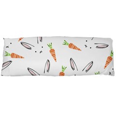 Rabbit Carrot Pattern Weft Step Face Body Pillow Case (dakimakura) by Mariart