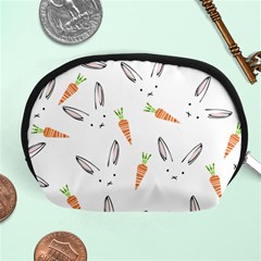 Rabbit Carrot Pattern Weft Step Face Accessory Pouches (medium)  by Mariart