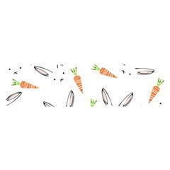 Rabbit Carrot Pattern Weft Step Face Satin Scarf (oblong) by Mariart