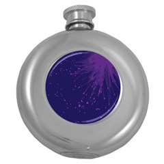 Big Bang Round Hip Flask (5 Oz) by ValentinaDesign