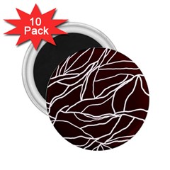 River System Line Brown White Wave Chevron 2 25  Magnets (10 Pack)  by Mariart