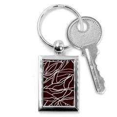 River System Line Brown White Wave Chevron Key Chains (rectangle)  by Mariart