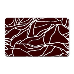 River System Line Brown White Wave Chevron Magnet (rectangular)