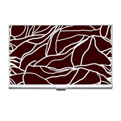 River System Line Brown White Wave Chevron Business Card Holders by Mariart