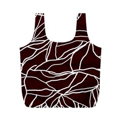 River System Line Brown White Wave Chevron Full Print Recycle Bags (m)  by Mariart