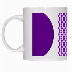 River Hyacinth Polka Circle Round Purple White White Mugs by Mariart