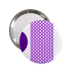 River Hyacinth Polka Circle Round Purple White 2 25  Handbag Mirrors by Mariart