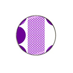 River Hyacinth Polka Circle Round Purple White Hat Clip Ball Marker (4 Pack) by Mariart